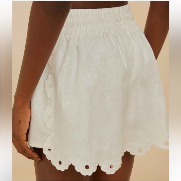 Farm Rio Richelieu Linen Ivory Shorts - Picture 2 of 7